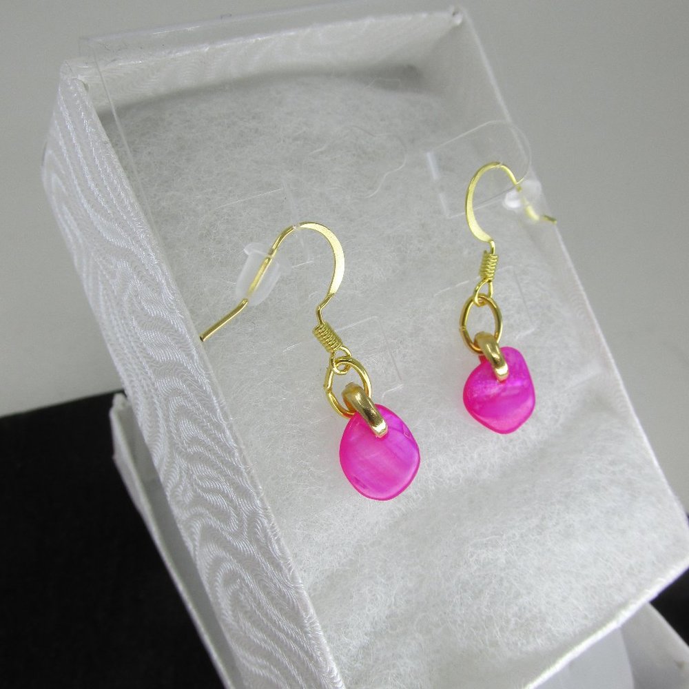 Dainty Treasures Shell Earrings with Gold Plated hooks